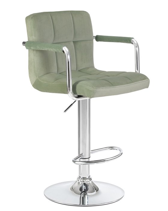 Стул барный с подлокотниками Kruger светло-зеленого цвета - купить Барные стулья по цене 7570.0