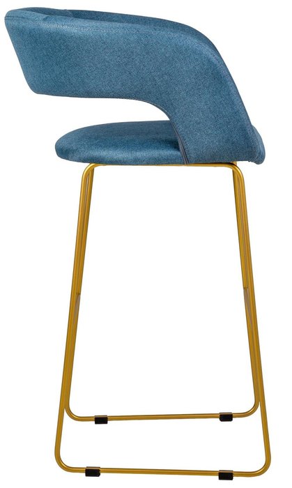 Стул полубарный Hugs золотисто-синего цвета - лучшие Барные стулья в INMYROOM