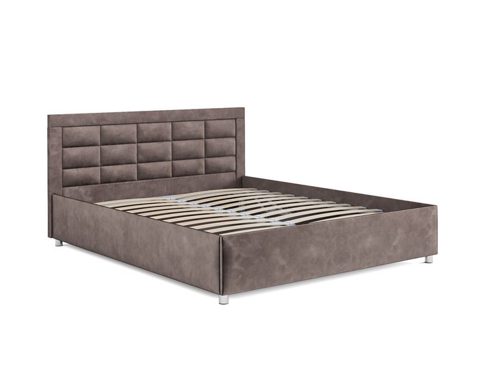 Кровать Версаль 160х190 серо-коричневого цвета с подъемным механизмом (вельвет) - лучшие Кровати для спальни в INMYROOM
