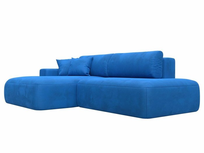 Угловой диван-кровать Лига 036 Модерн темно-голубого цвета левый угол - лучшие Угловые диваны в INMYROOM