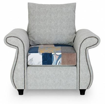Кресло Пэчворк Безмятежность серого цвета - купить Интерьерные кресла по цене 25900.0