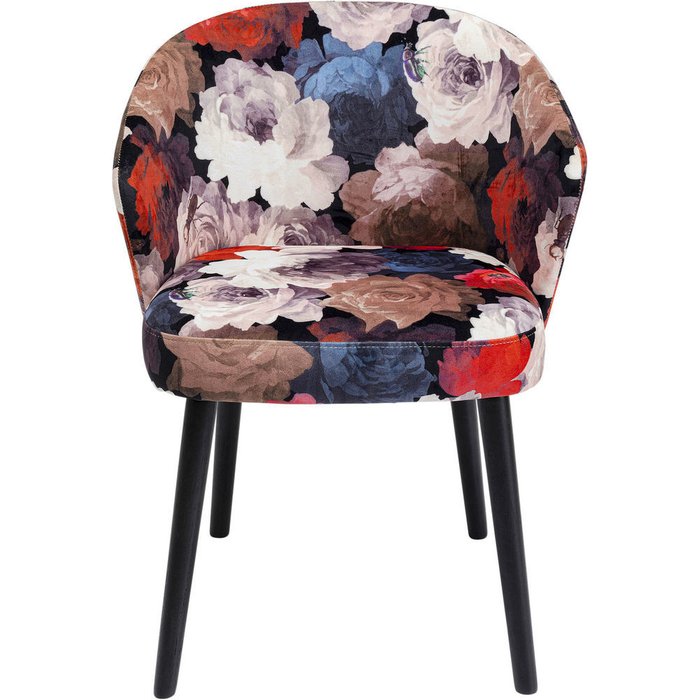 Стул с подлокотниками Peony с цветочным принтом - купить Обеденные стулья по цене 39860.0