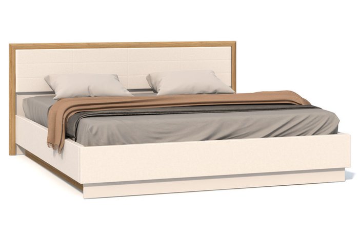 Кровать Анри 160х200 бежевого цвета с подъемным механизмом - купить Кровати для спальни по цене 23795.0