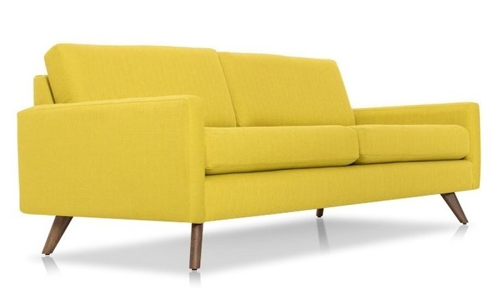 Прямой диван желтого цвета - купить Прямые диваны по цене 73600.0
