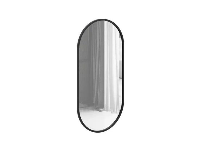 Настенное зеркало Shape 150 в раме черного цвета