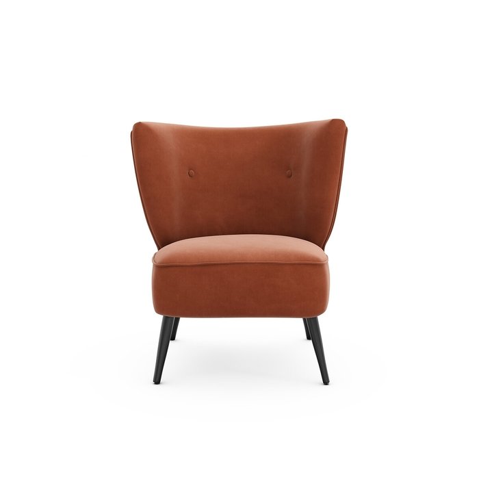 Кресло велюровое Franck кирпичного цвета - купить Интерьерные кресла по цене 55450.0
