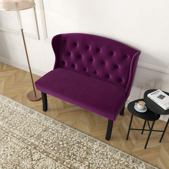 Диван Мальта фиолетового цвета - лучшие Прямые диваны в INMYROOM