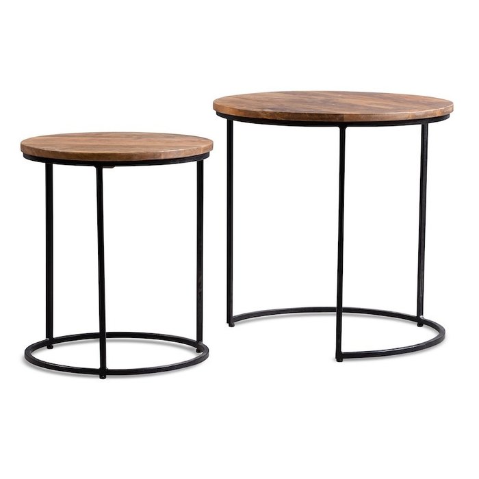 Набор из двух кофейных столиков До на металлических основаниях - лучшие Кофейные столики в INMYROOM