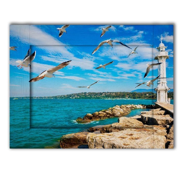 Картина Маяк с изображением побережья Женевского озера