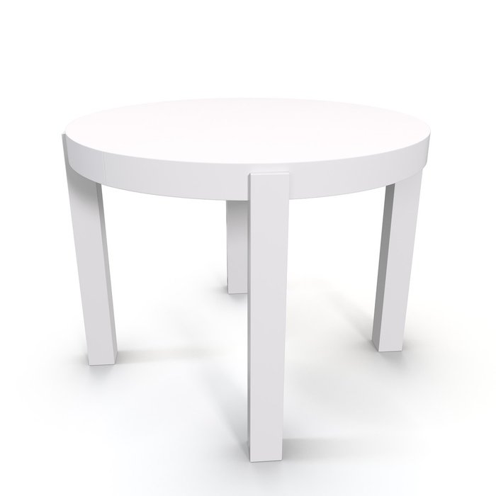 Раздвижной обеденный стол Cerro белого цвета - купить Обеденные столы по цене 39033.0