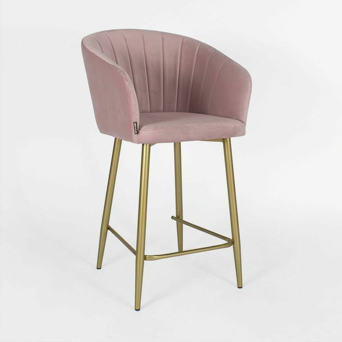 Барный стул Гарда розово-золотого цвета