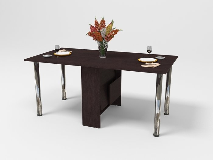 Обеденный раскладной стол цвета венге - купить Обеденные столы по цене 11200.0