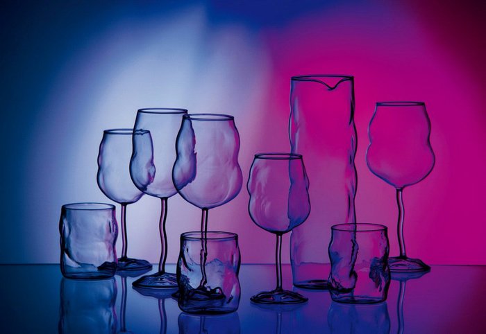 Графин SelettI Glass from Sonny Carafe из фактурного прозрачного стекла - лучшие Емкости для хранения в INMYROOM