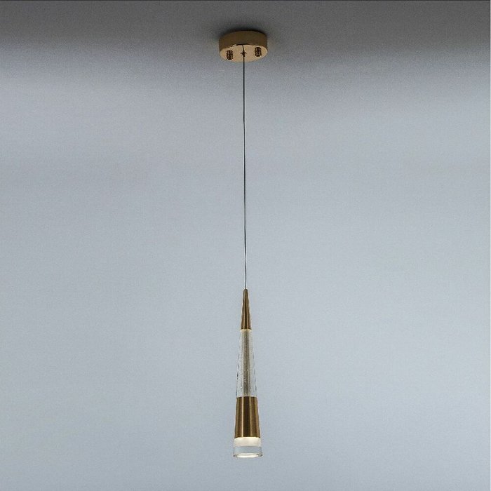 Подвесной светильник ML.88096.1 GD (акрил, цвет прозрачный) - лучшие Подвесные светильники в INMYROOM Подвесной светильник ML.88096.1 GD (акрил, цвет прозрачный) - лучшие Подвесные светильники в INMYROOM