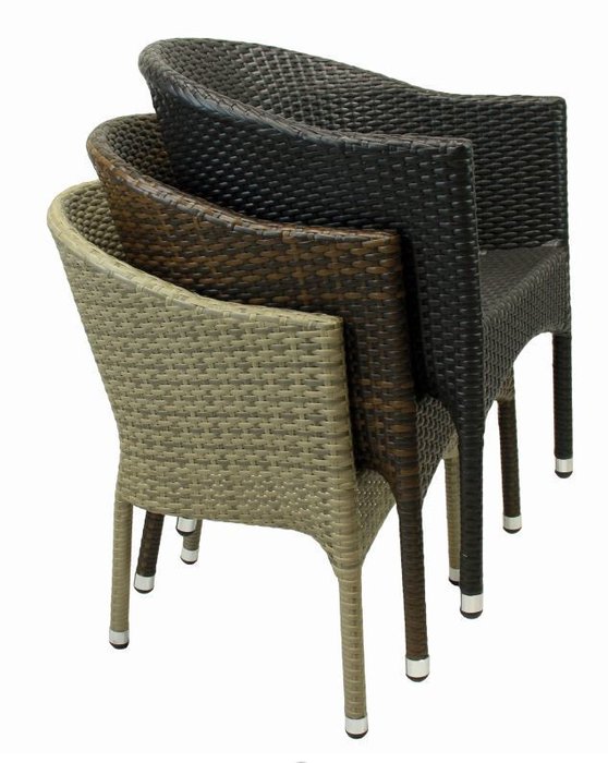 Кресло садовое Lugano коричневого цвета  - купить Садовые кресла по цене 16600.0