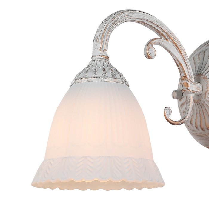 Бра Versailles 1114/1A White (стекло, цвет белый) - лучшие Бра и настенные светильники в INMYROOM Бра Versailles 1114/1A White (стекло, цвет белый) - лучшие Бра и настенные светильники в INMYROOM