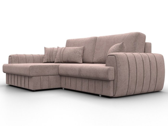 Угловой диван-кровать Лига-057 темно-бежевого цвета левый - лучшие Угловые диваны в INMYROOM Угловой диван-кровать Лига-057 темно-бежевого цвета левый - лучшие Угловые диваны в INMYROOM