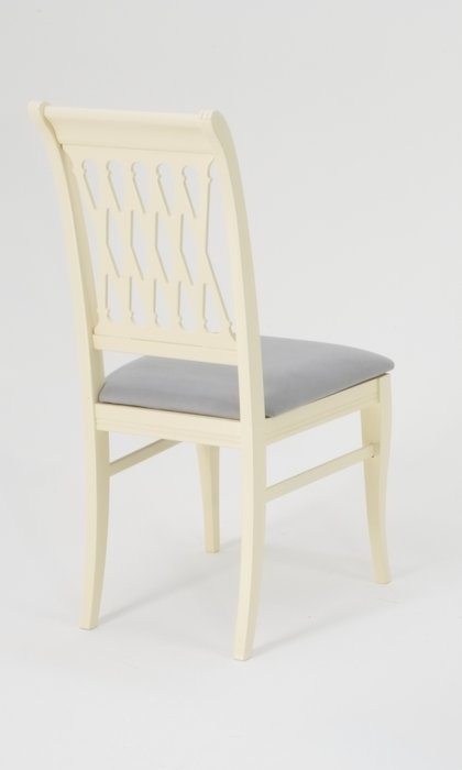 Стул Рич цвета слоновая кость с серой обивкой - купить Обеденные стулья по цене 8490.0