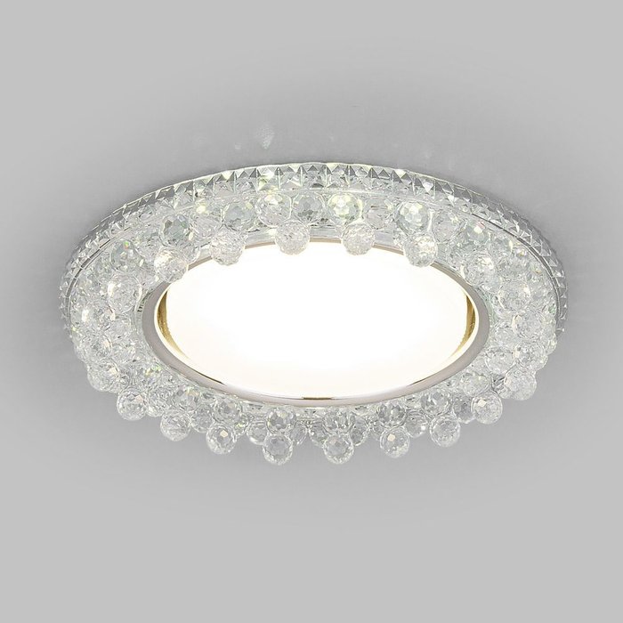 Встраиваемый точечный светильник с LED подсветкой 3025 GX53 CL прозрачный Dropa Встраиваемый точечный светильник с LED подсветкой 3025 GX53 CL прозрачный Dropa