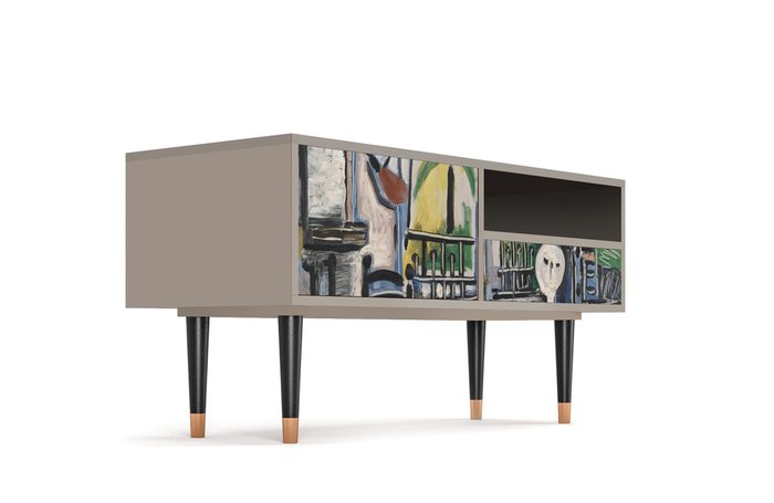 Тумба под TV T3 The Studio by Pablo Picasso с корпусом цвета сатин   - лучшие Тумбы для ТВ в INMYROOM