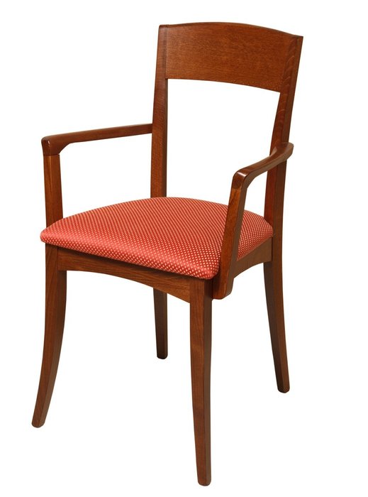 Стул-кресло деревянный Дали коричнево-красного цвета
