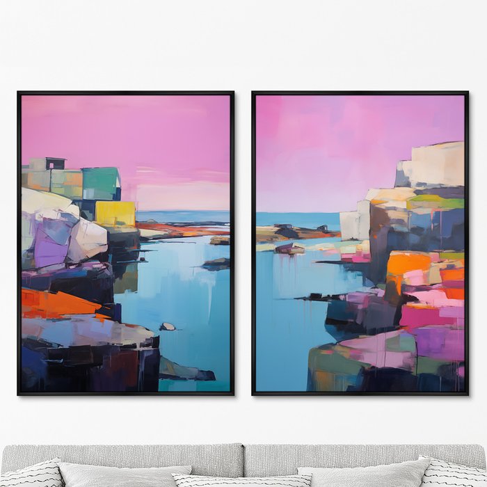 Набор из двух репродукций картин Landscape collection, To the sea, 2024г. - купить Картины по цене 49998.0