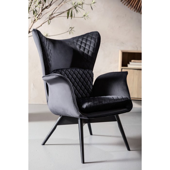 Кресло Tudor черного цвета - купить Интерьерные кресла по цене 61520.0