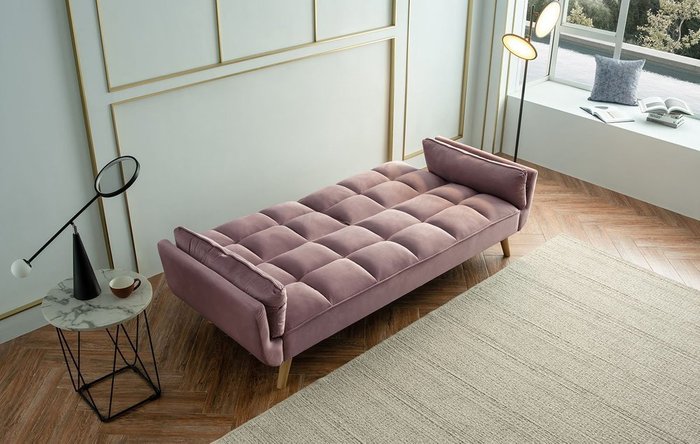 Диван-кровать Luigi розового цвета - купить Прямые диваны по цене 36889.0