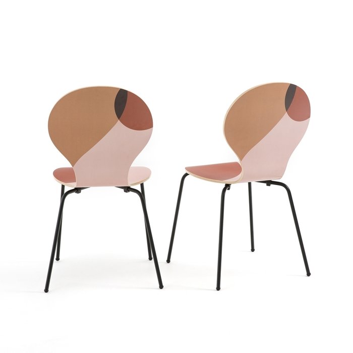 Комплект из двух складных стульев с рисунком Bonna разноцветный - купить Обеденные стулья по цене 19989.0