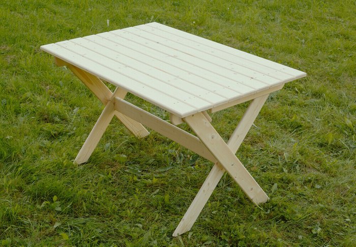 Садовый складной стол из массива ели - купить Садовые столы по цене 6600.0