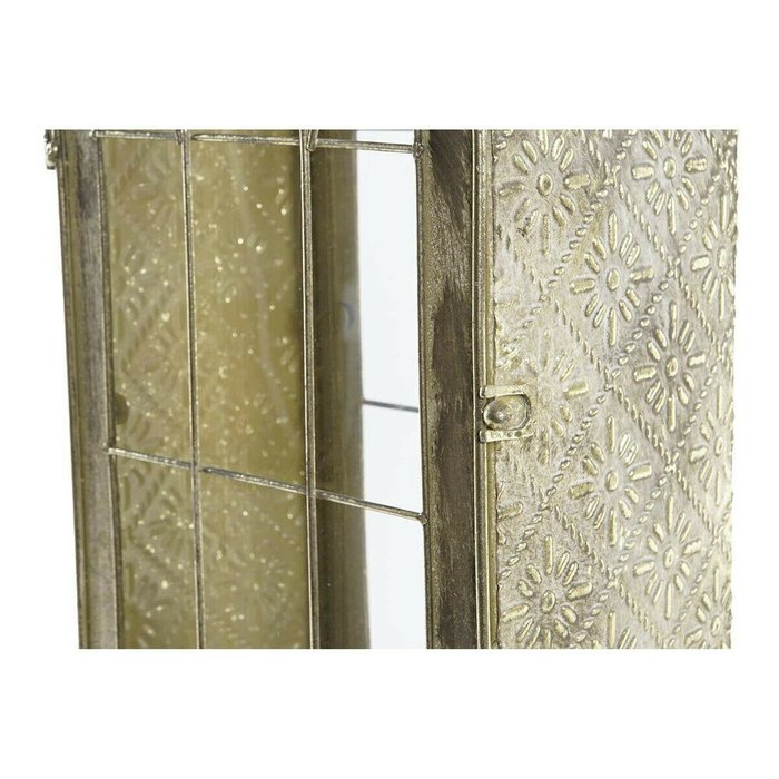 Фонарь DKD Home Decor Стеклянный Позолоченный Металл (18 x 13 x 43 cm) - лучшие Подсвечники в INMYROOM
