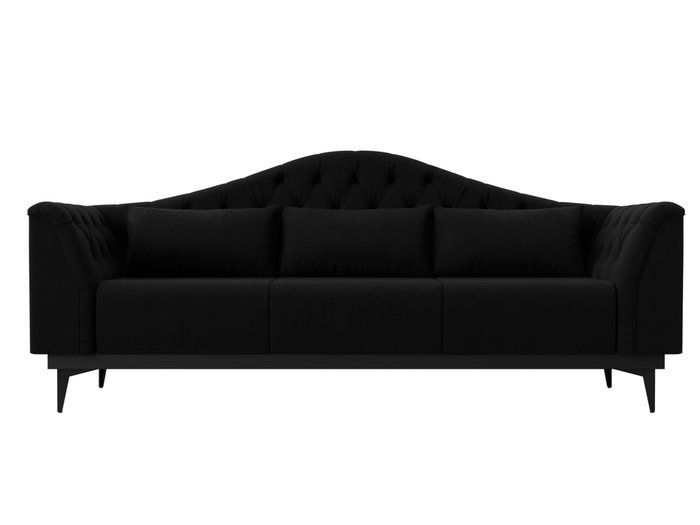 Прямой диван-кровать Флорида черного цвета - купить Прямые диваны по цене 52999.0