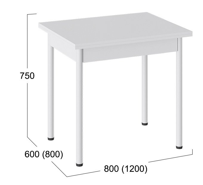 Обеденный раскладной стол Родос белого цвета - купить Обеденные столы по цене 6299.0