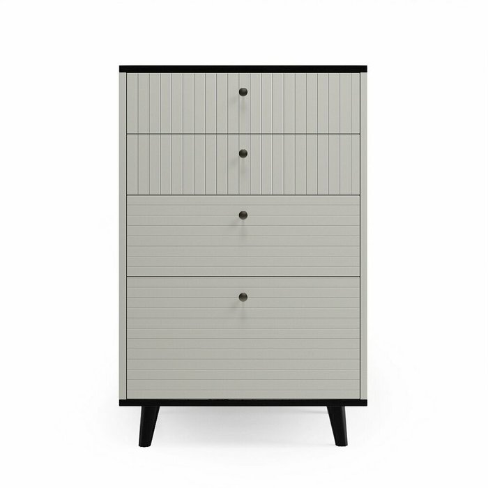 Высокий комод Twin TW020 серого цвета - купить Комоды по цене 63700.0 Высокий комод Twin TW020 серого цвета - купить Комоды по цене 63700.0