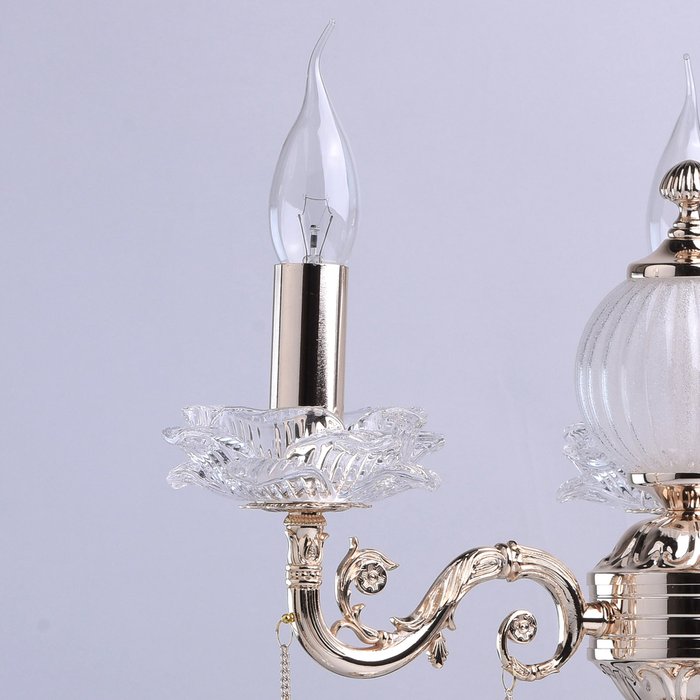 Настольная лампа Селена из металла и стекла  - купить Настольные лампы по цене 17330.0