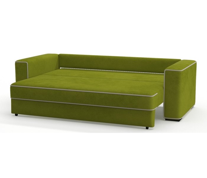 Диван-кровать Аваллон в обивке из велюра светло-зеленого цвета - лучшие Прямые диваны в INMYROOM