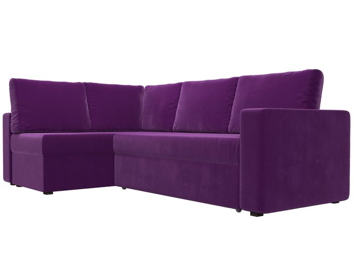 Угловой диван-кровать Оливер фиолетового цвета левый угол - лучшие Угловые диваны в INMYROOM
