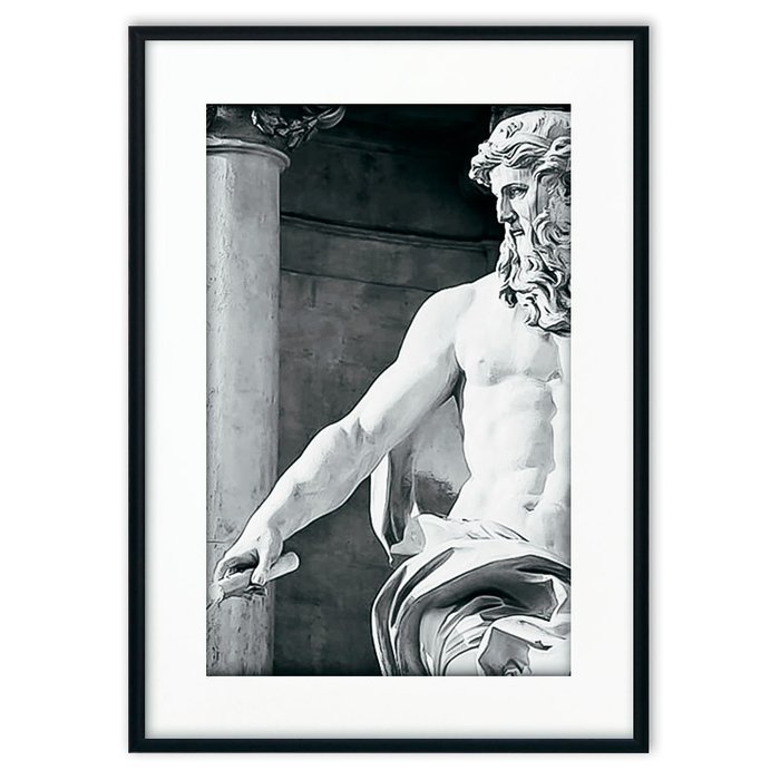 Постер в рамке Статуя Нептуна 21х30 см