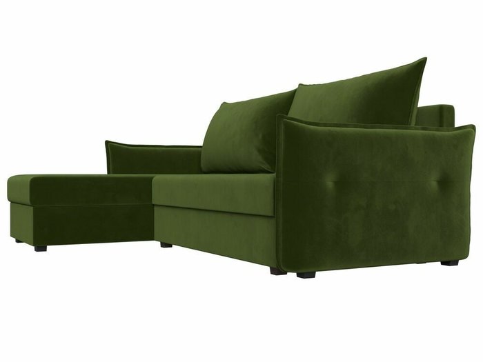 Угловой диван-кровать Лига 004 зеленого цвета угол левый - лучшие Угловые диваны в INMYROOM