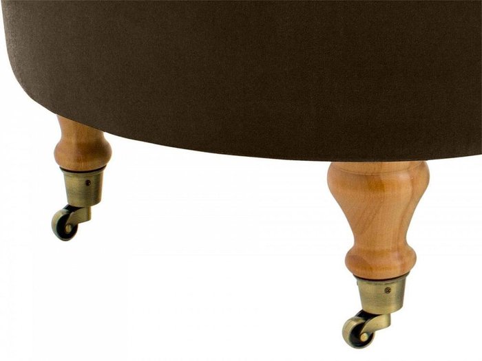 Пуф темно-коричневого цвета на колесиках IMR-1051087 - лучшие Пуфы в INMYROOM