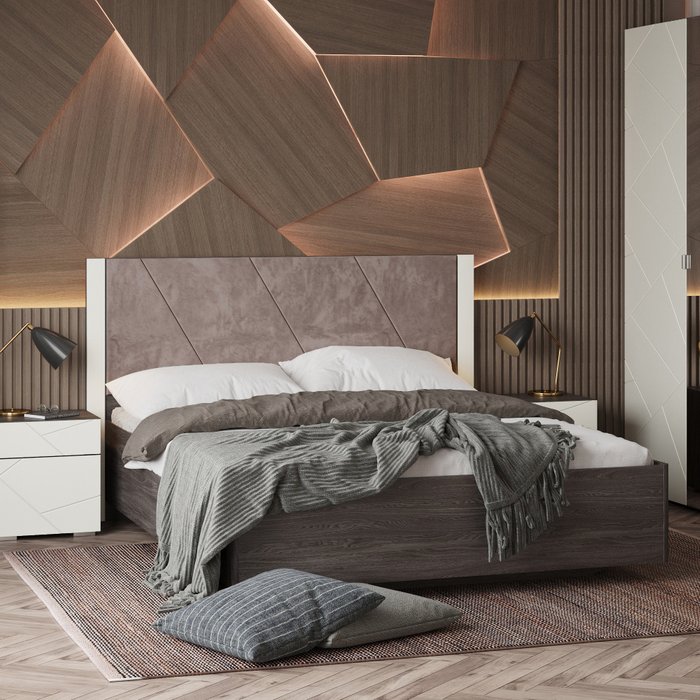 Кровать Селеста 180х200 с подъемным механизмом коричневого цвета - лучшие Кровати для спальни в INMYROOM