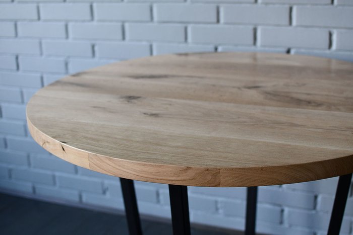 Обеденный стол Slab Round черно-бежевого цвета - лучшие Обеденные столы в INMYROOM