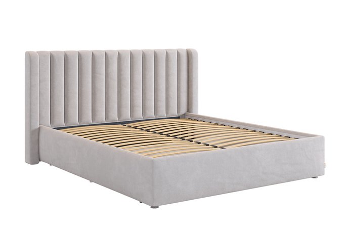 Кровать без подъемного механизма Ева 160х200 серого цвета - купить Кровати для спальни по цене 33080.0