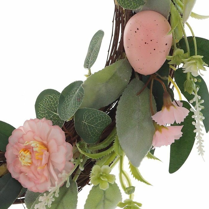 Декоративный Венок пасхальный розово-зеленого цвета - купить Декоративные цветы по цене 5148.0
