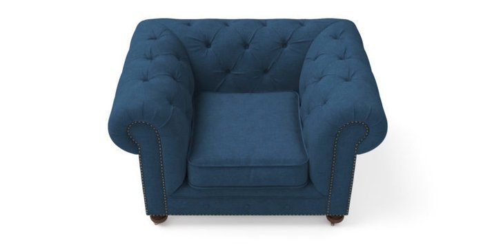 Кресло Chesterfield Lux синее - лучшие Интерьерные кресла в INMYROOM