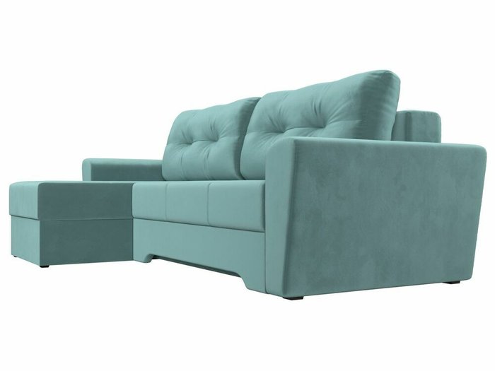 Угловой диван-кровать Амстердам бирюзового цвета левый угол - лучшие Угловые диваны в INMYROOM