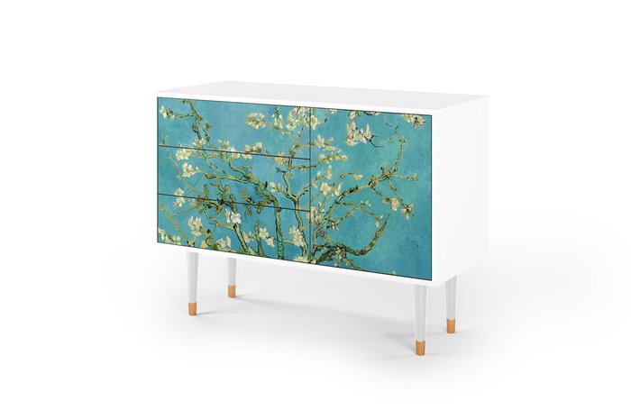 Комод S3 Almond Blossom by Van Gogh с корпусом белого цвета - купить Комоды по цене 39990.0 Комод S3 Almond Blossom by Van Gogh с корпусом белого цвета - купить Комоды по цене 39990.0
