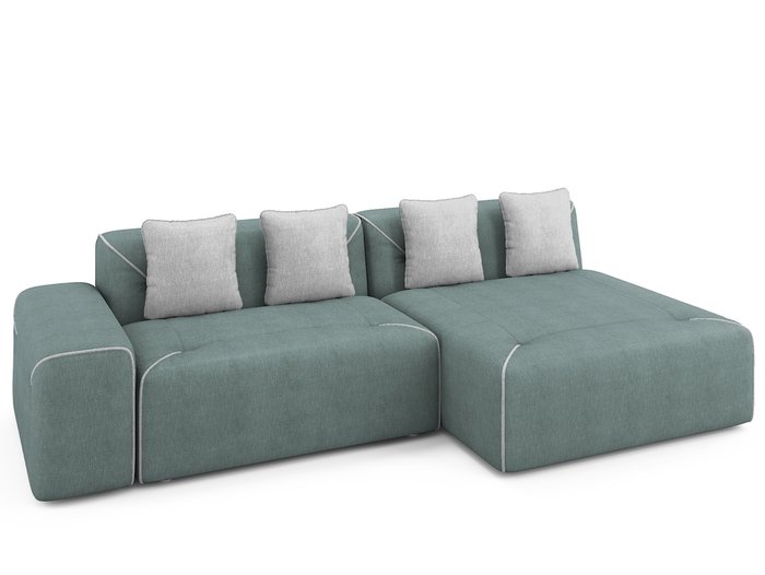 Угловой диван-кровать Portu правый мятного цвета - лучшие Угловые диваны в INMYROOM