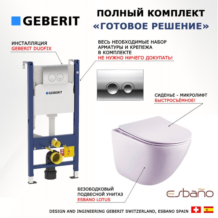 Комплект 3 в 1 инсталляция Duofix