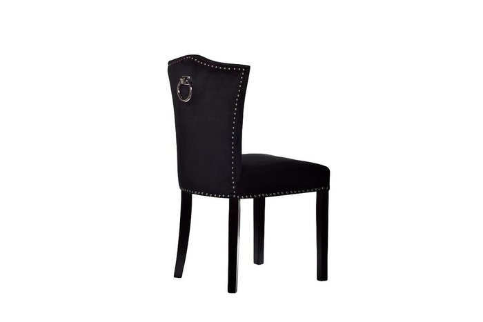 стул с мягкой обивкой велюровый черный  - лучшие Обеденные стулья в INMYROOM